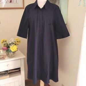 NWT Appleseeds Navy Blue Cotton Shift